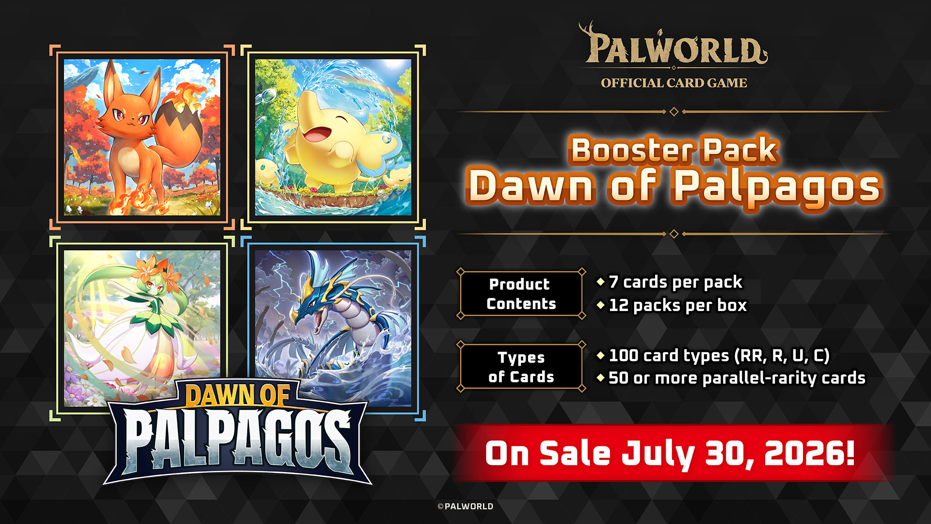 Official Dawn of Palpagos Booster Pack artwork